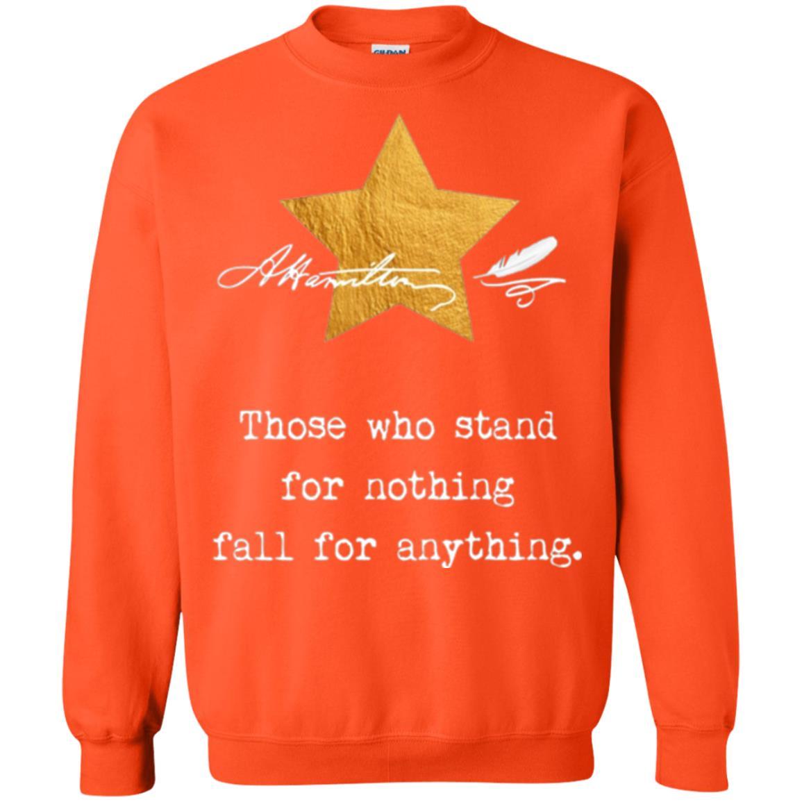Alexander Hamilton T-shirt Those Who Stand For Nothing Orange