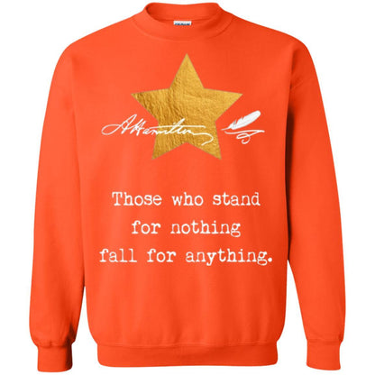 Alexander Hamilton T-shirt Those Who Stand For Nothing Orange