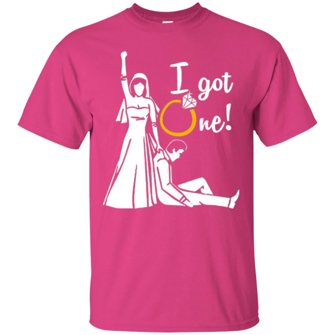 Just Married T-shirt I Got One - Funny Gift For Bride Heliconia