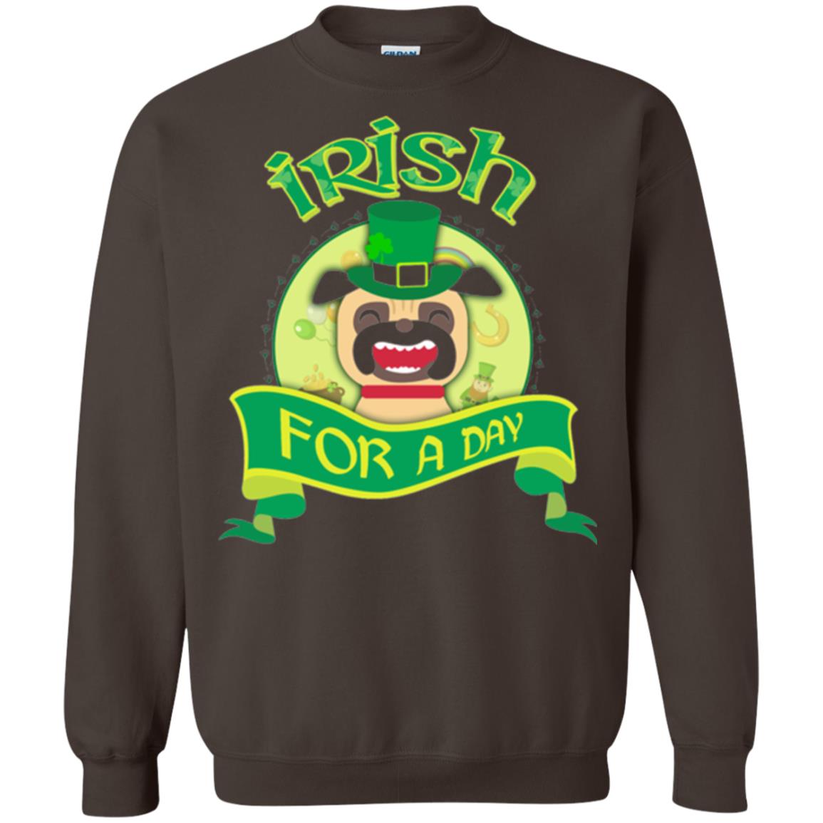 Saint Patrick_s Day T-shirt Amazing I_m Irish Pug Dark Chocolate