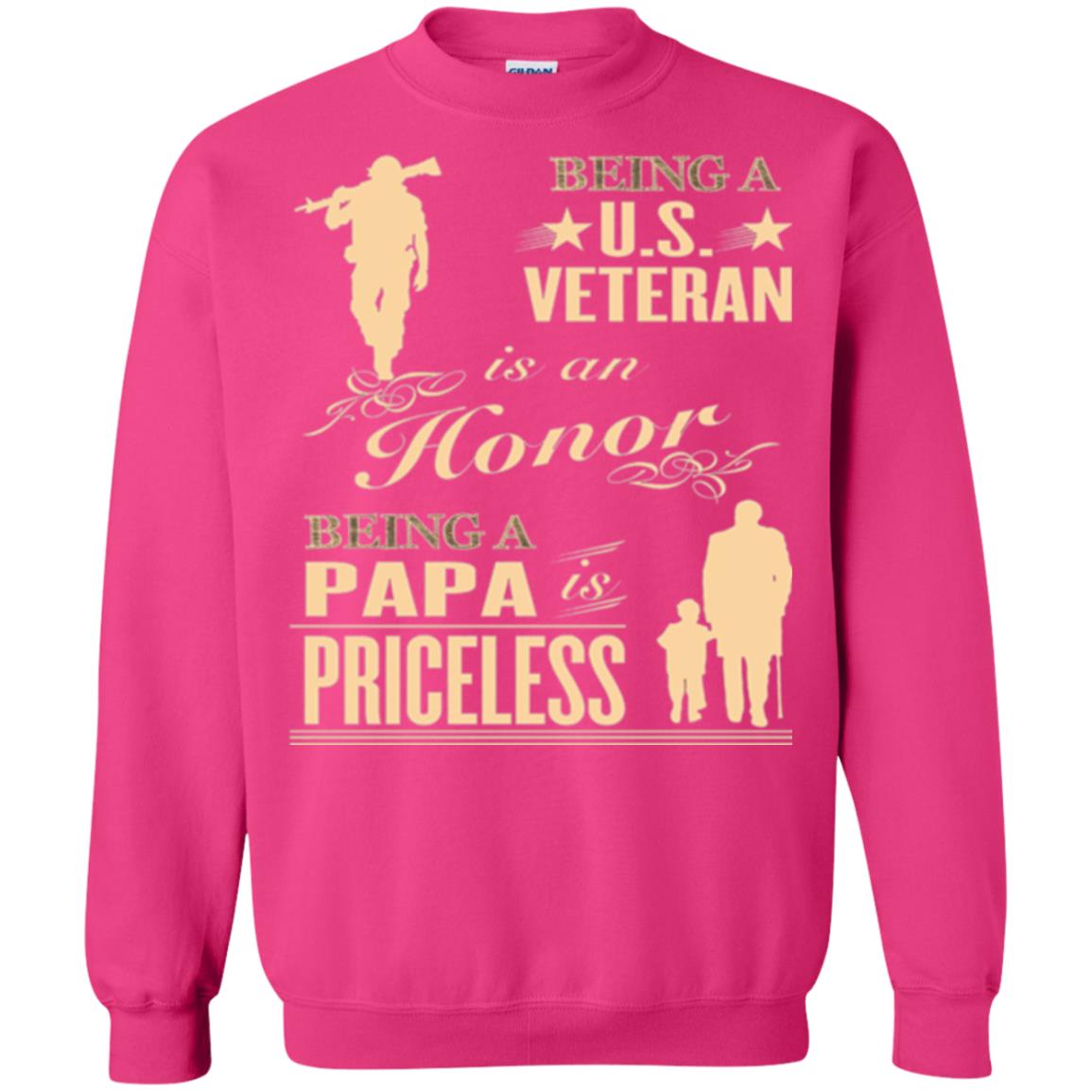 Papa T-shirt Being A U.s Veteran Heliconia