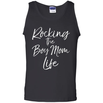 Mom T-shirt Rocking The Boy Mom Life Black