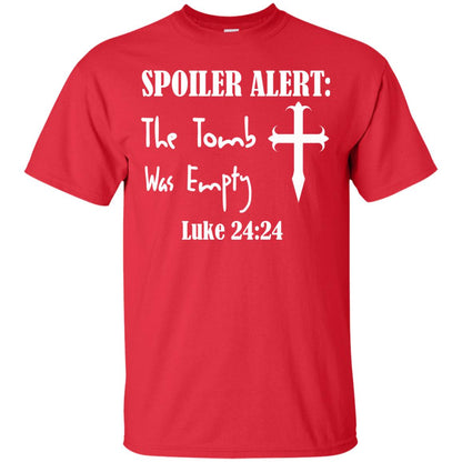 Spoiler Alert The Tomb Was Empty Luke 24_24 Christian Gift Shirt Red