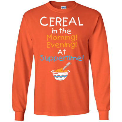 Cereal In The Morning Evening At Suppertime T-shirt Orange