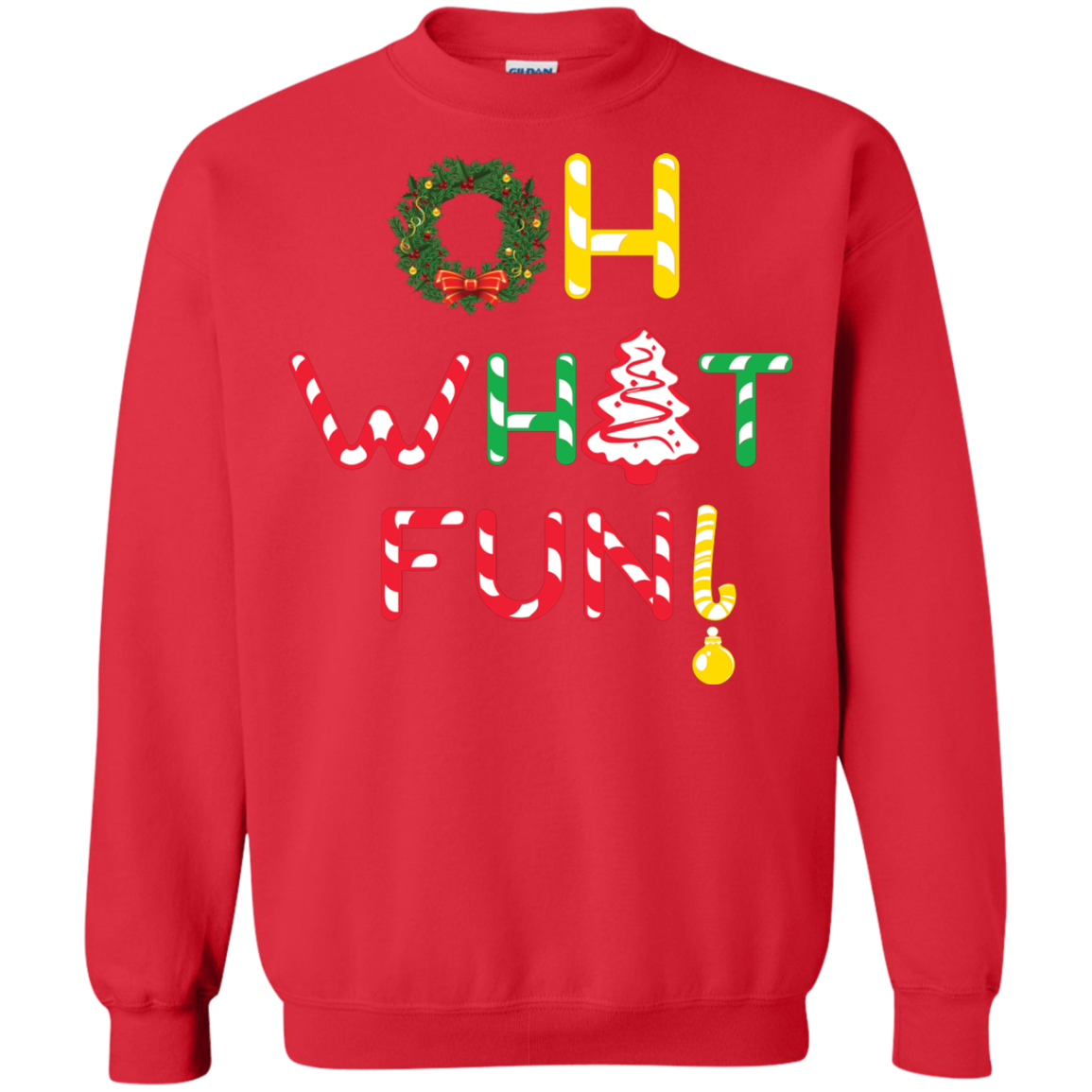 Christmas T-shirt Oh What Fun Red