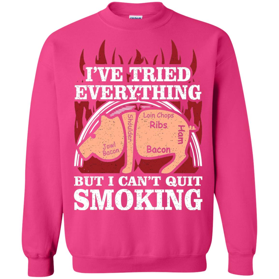Tried Everything But Cant Quit Smoking Barbecue Shirt Heliconia
