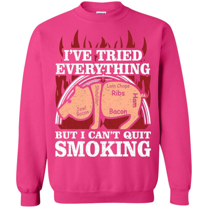 Tried Everything But Cant Quit Smoking Barbecue Shirt Heliconia
