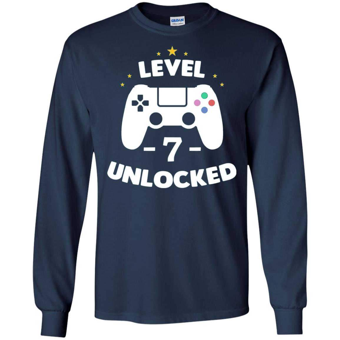 Level 7 Unlocked Gamer T-shirt Navy