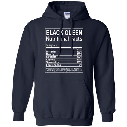 Black Queen Nutritional Facts T-shirt Self Love Navy