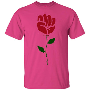 Women Right T-shirt Rose Resist Hands Up