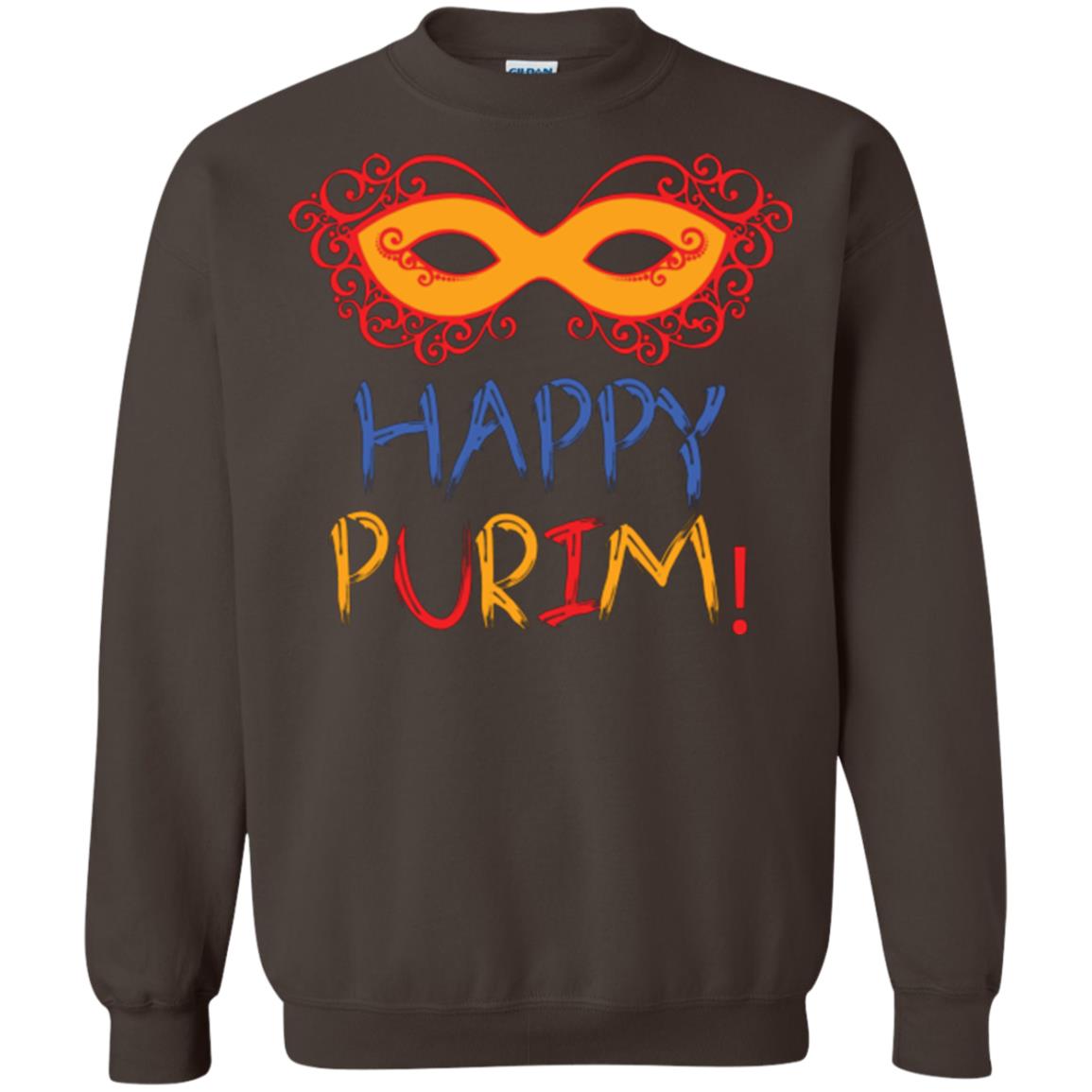 Purim Day T-shirt Happy Purim Dark Chocolate
