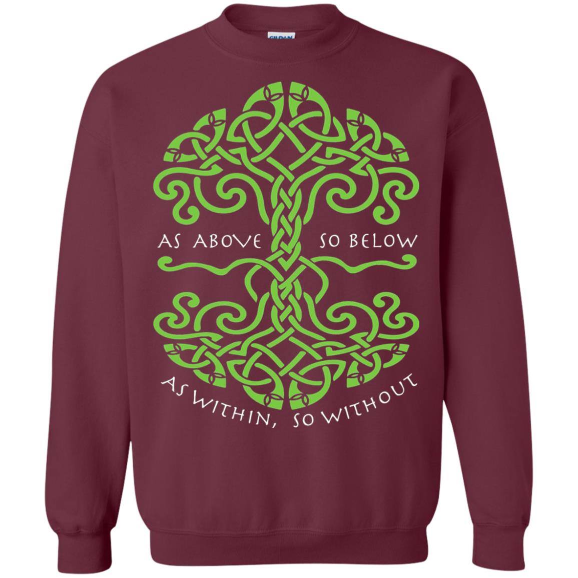 As Above So Below Wiccan Pagan Witche T-shirt Maroon