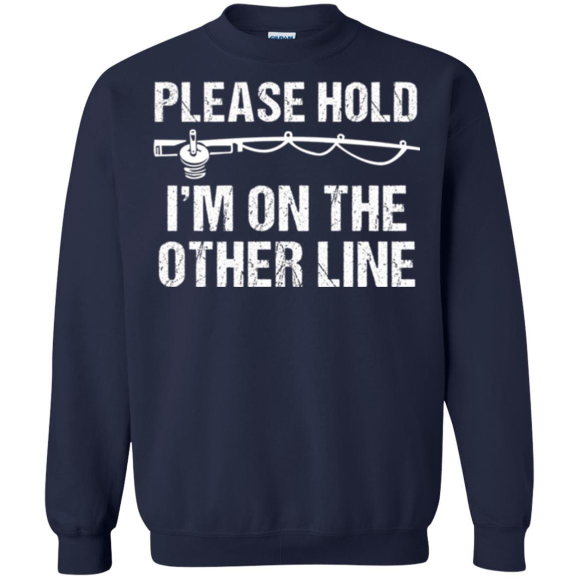 Fisherman T-shirt Please Hold I'm On The Other Line Navy