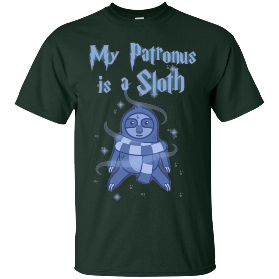 Sloth T-shirt My Patronus Is A Sloth Forest Green