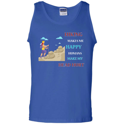 Hiking Make Me Happy Humans Make My Head Hurt Shirt Royal