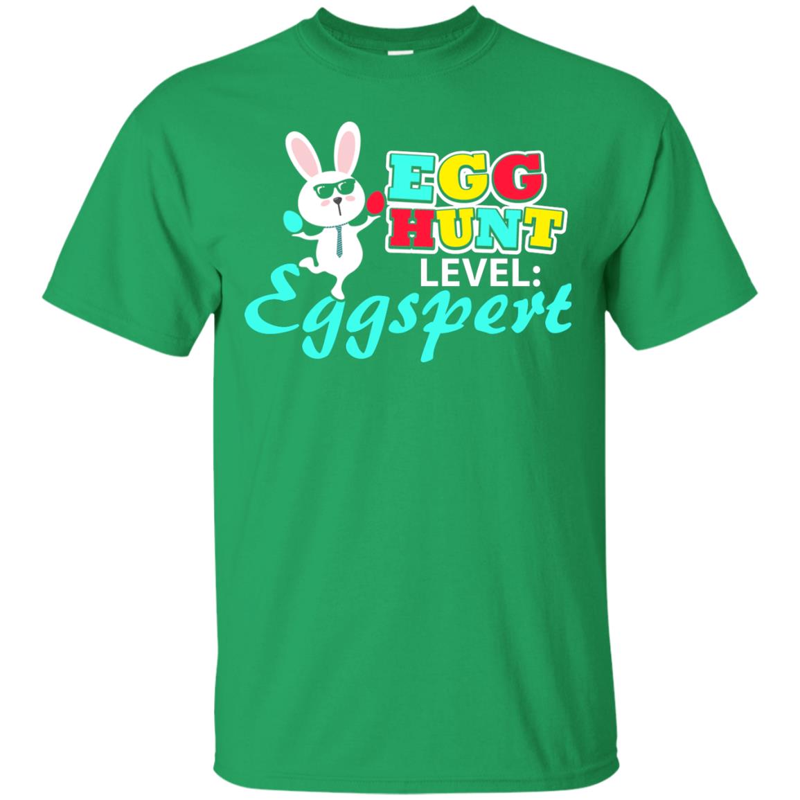 Egg Hunt Level Eggspert Easter Holiday T-shirt Irish Green