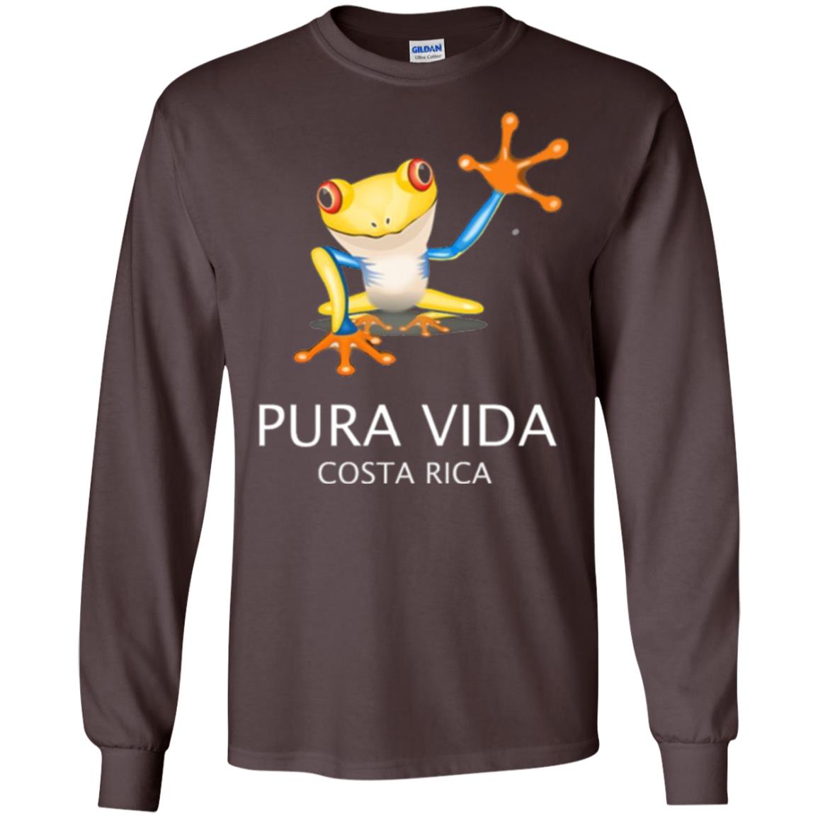 Tree Frog T-shirt Pura Vida Costa Rica T-shirt Dark Chocolate