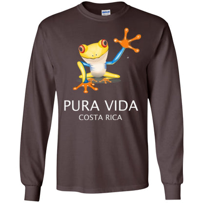 Tree Frog T-shirt Pura Vida Costa Rica T-shirt Dark Chocolate