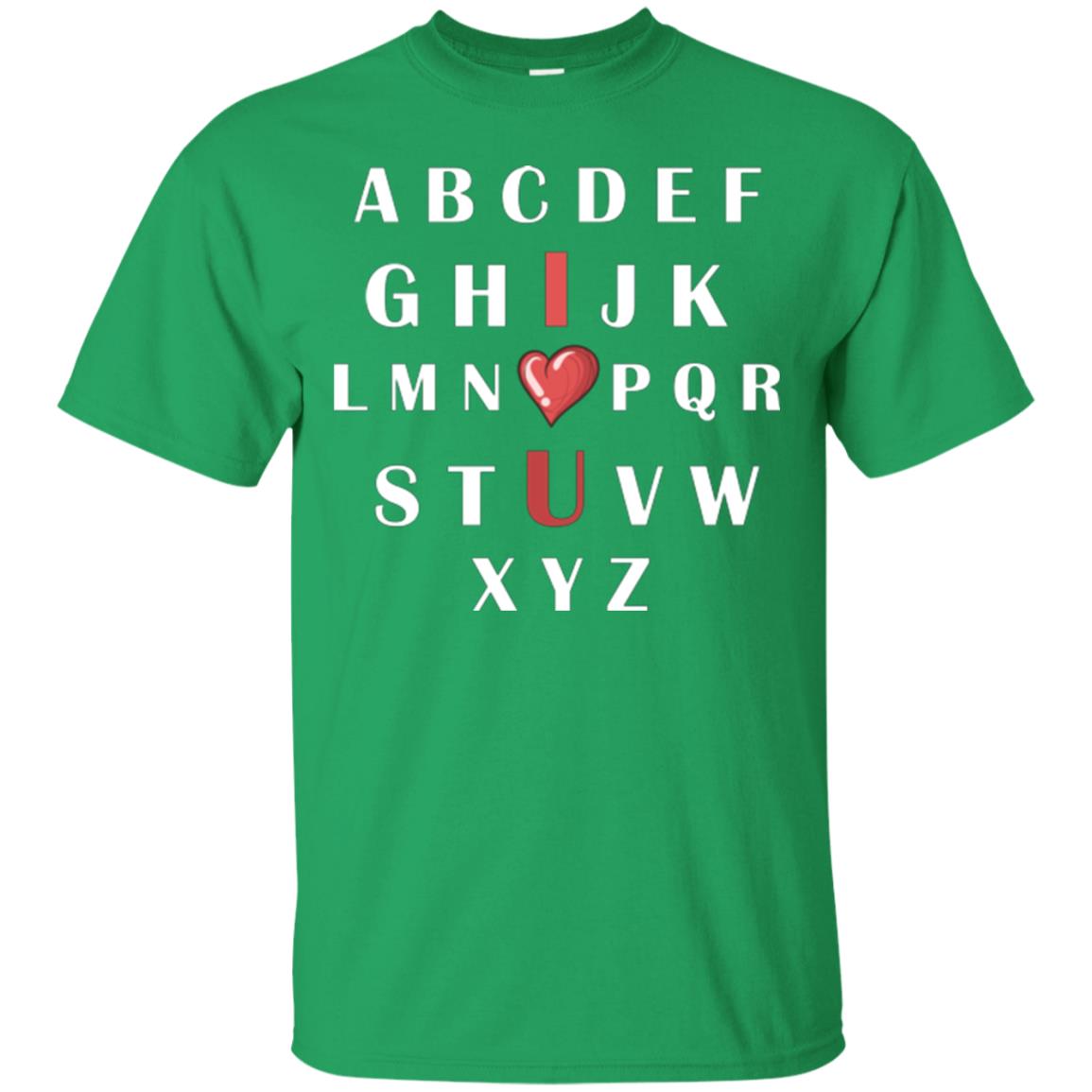 Alphabet I Love You T-shirt Irish Green