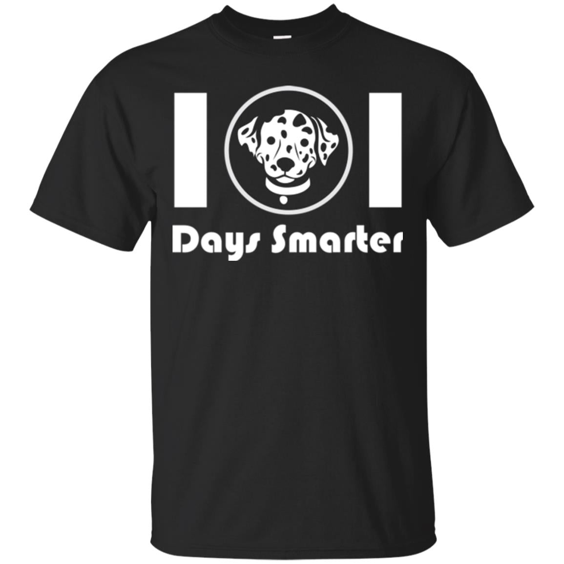 Dog Lovers T-shirt 101 Days Smarter Black