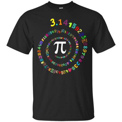 Pi Spiral Novelty Pi Day T-shirt Black