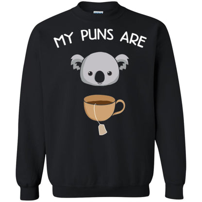 Animal Puns T-shirt My Puns Are Koala Tea Black