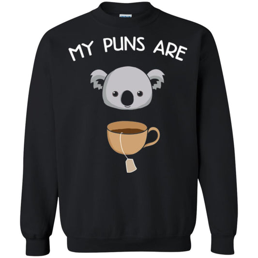 Animal Puns T-shirt My Puns Are Koala Tea Black
