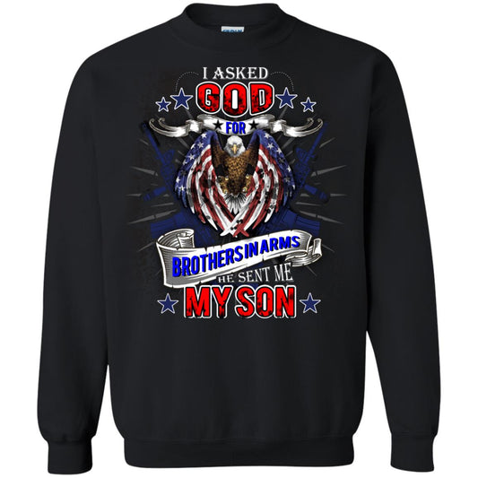 God Sent Me My Veteran Son Daddy T-shirt Black