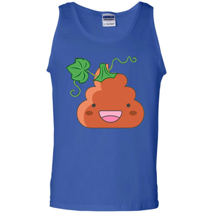 Poop Emoji Pumpkin Funny Halloween T-shirt Royal