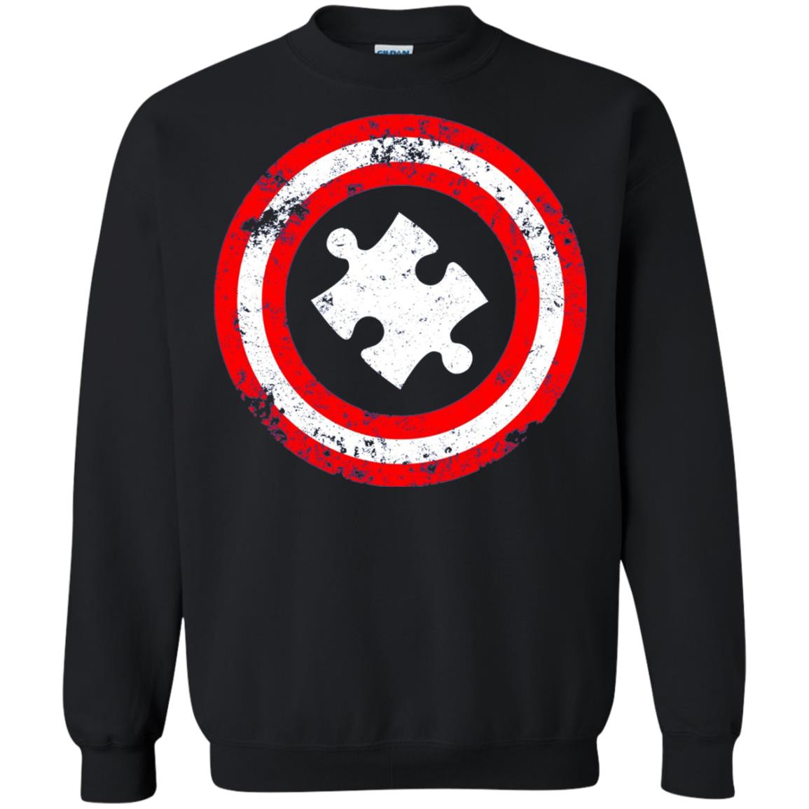 Captain Autism Superhero T-shirt Autism Awareness Black