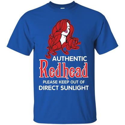 Authentic Redhead Please Keep Out Of Direct Sunlight Cool Redhead Gift Shirt For Girls Royal
