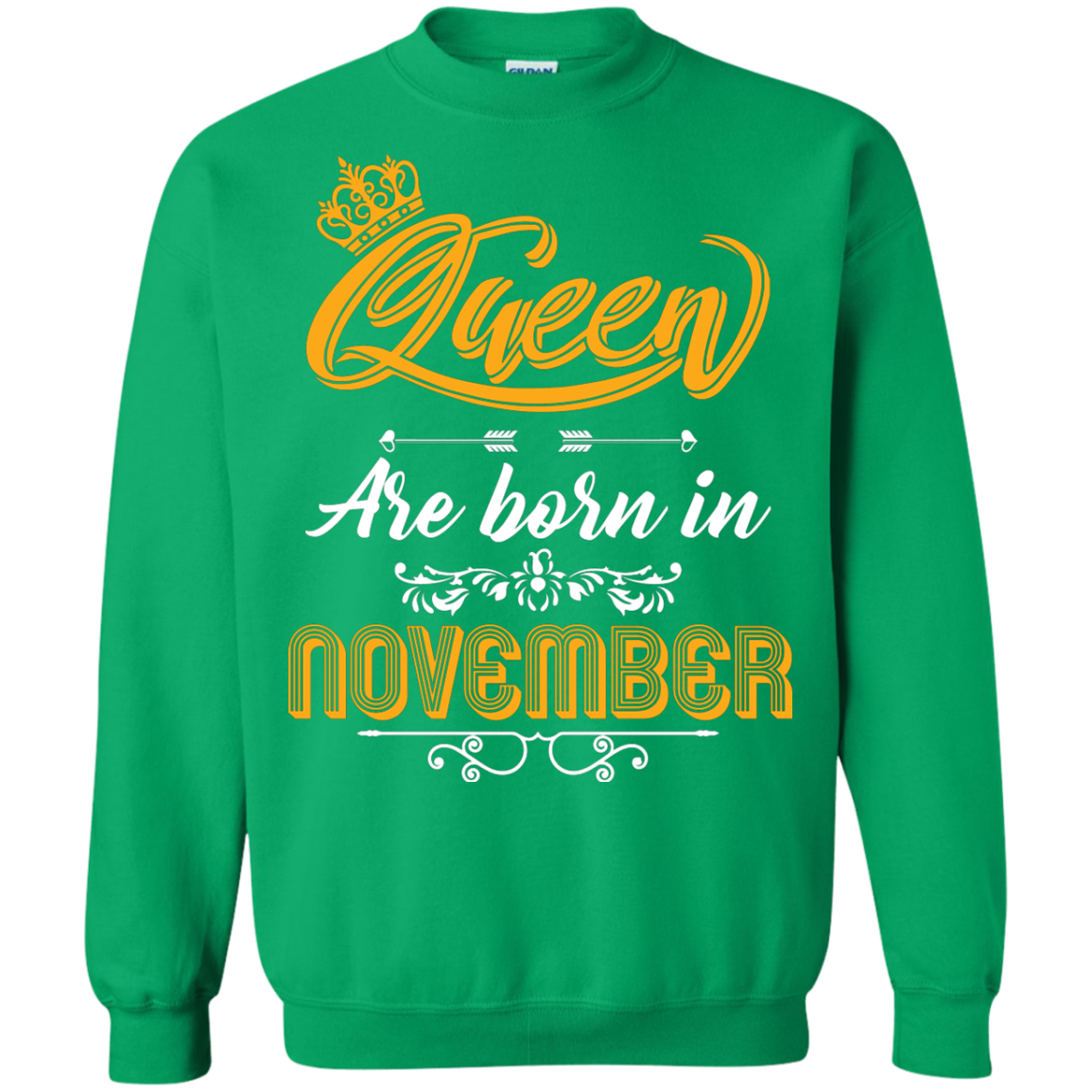 Brithday T-Shirt Queen Are Born In November Irish Green