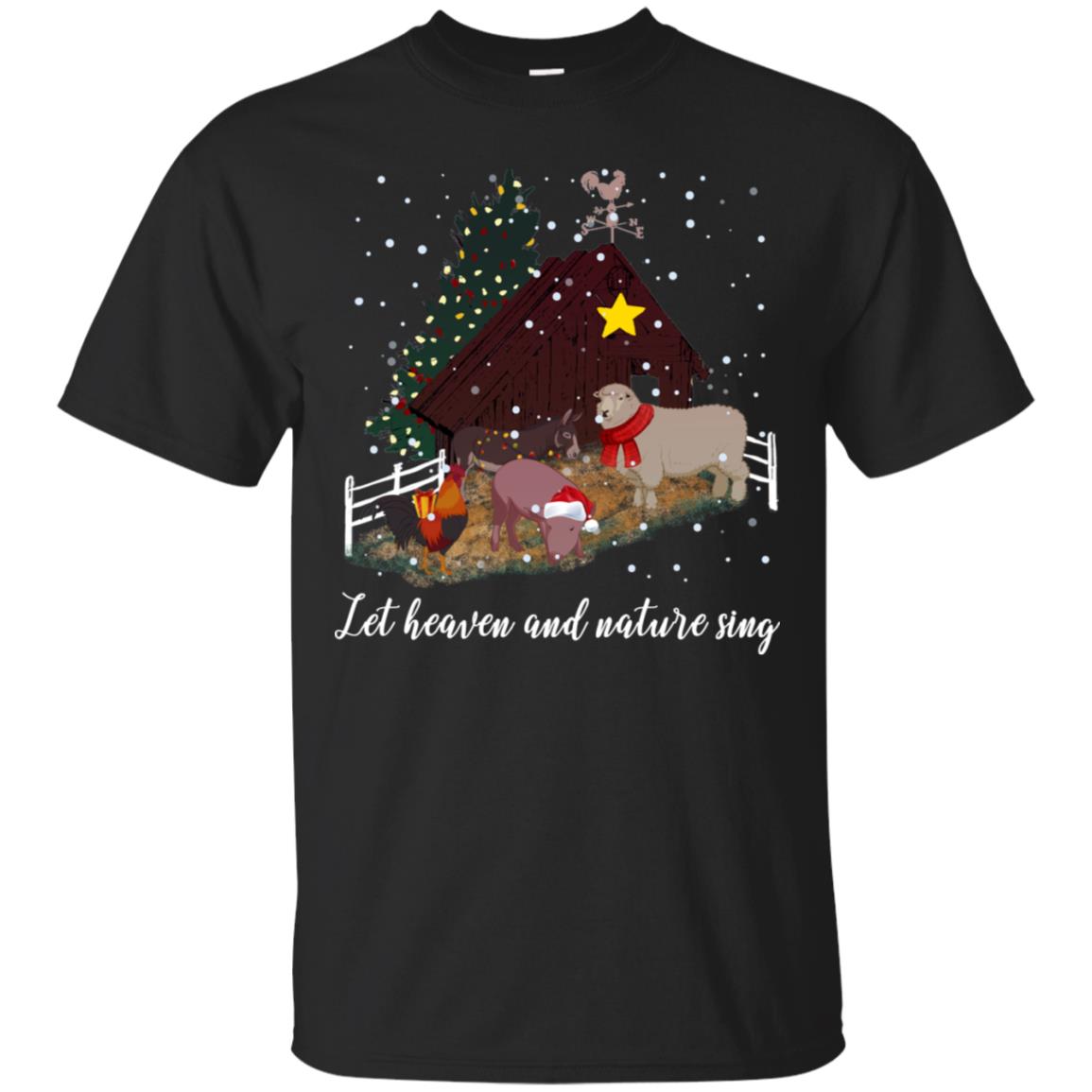 Let Heaven And Nature Sing X-mas Gift Shirt Black