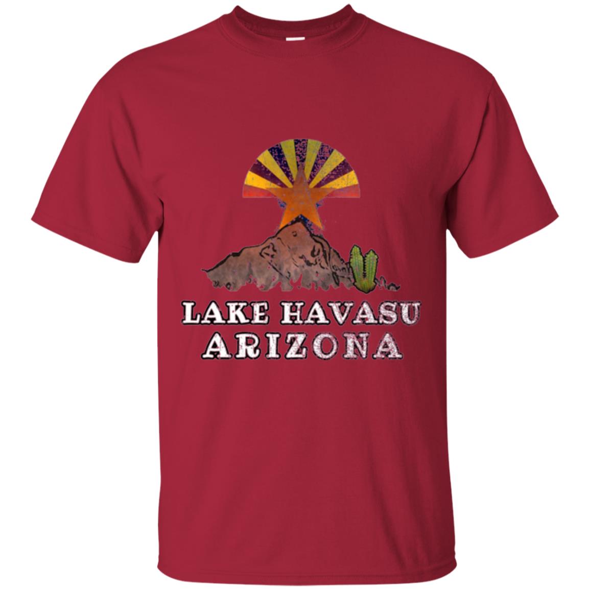 Lake Havasu Arizona T-shirt Flag Inspired Desert Scenery Cardinal