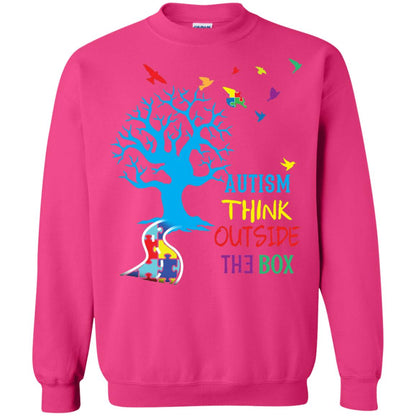 Autism Awareness T-shirt Autism Think Outside Heliconia