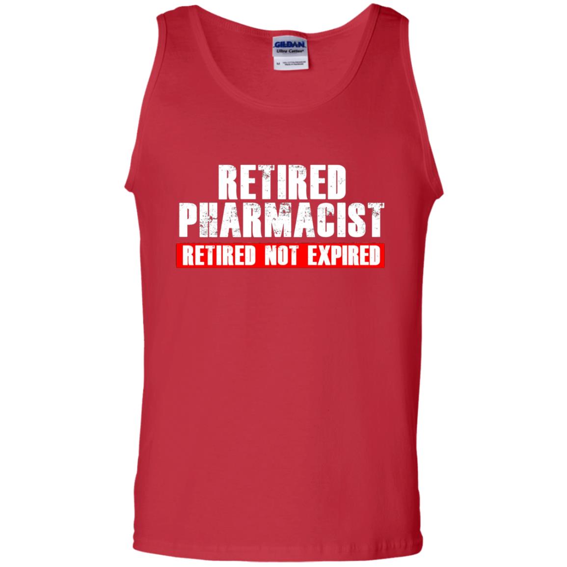 Funny Retired Pharmacist T-shirt Retired Not Expired Red