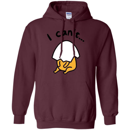 Film T-shirt Gudetama Lazy Egg I Can't Maroon