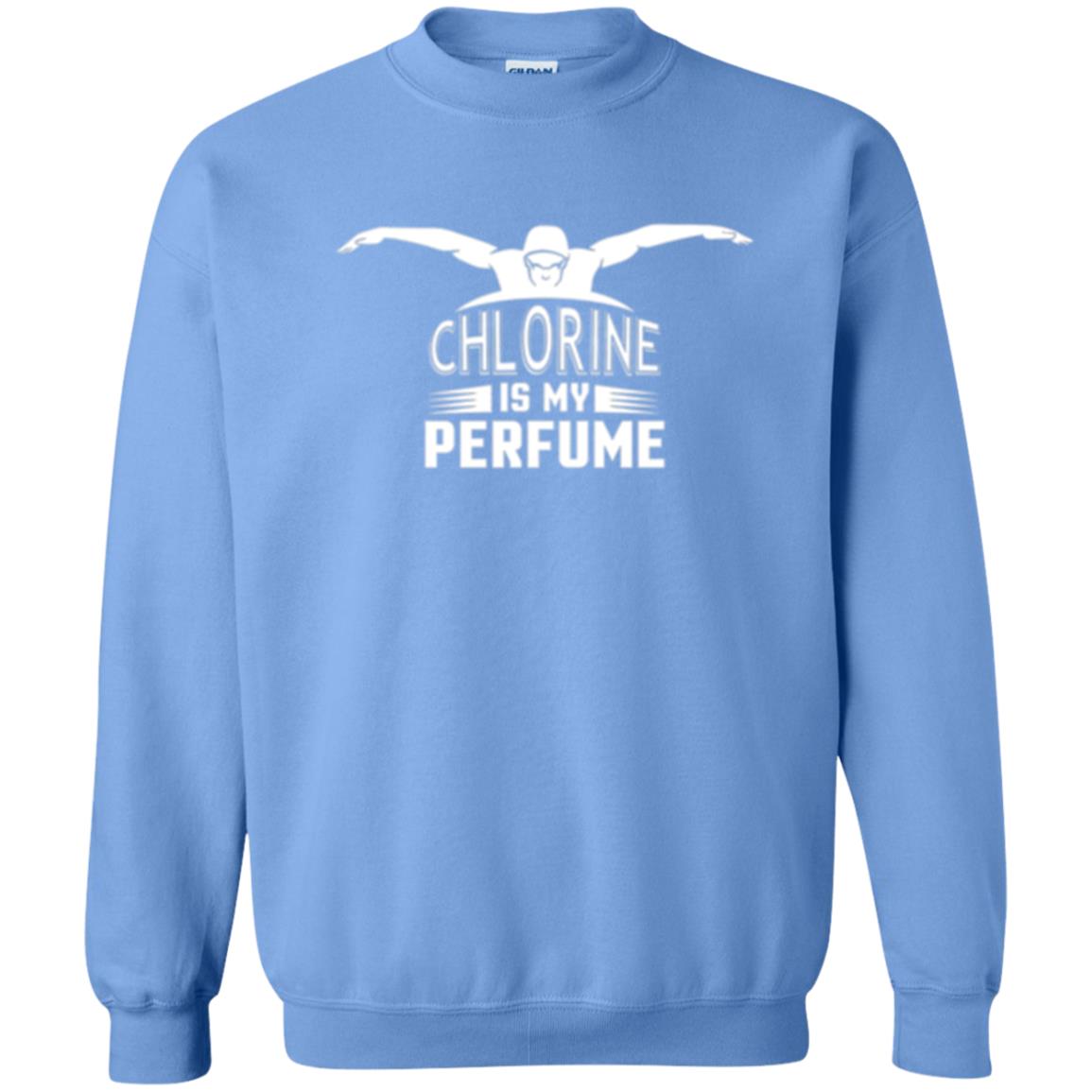Swimmer T-shirt Chloring Is My Perfume T-shirt Carolina Blue
