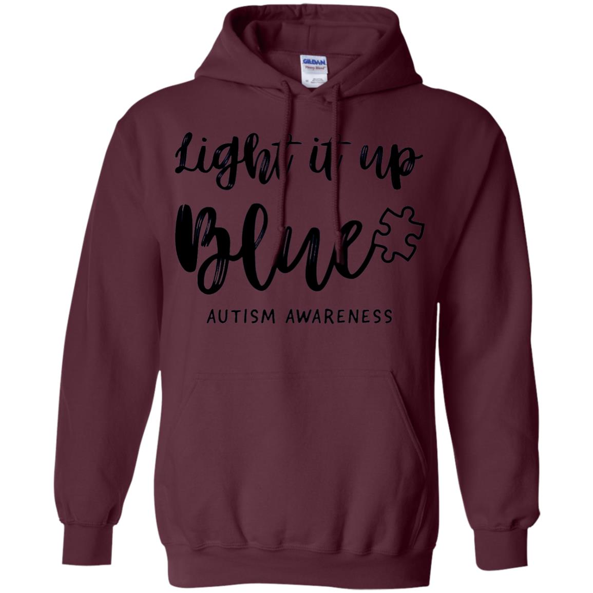 Autism Awareness Shirts Light It Up Blue Maroon