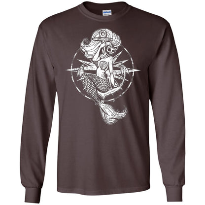 Mermaid Lover T-shirt Skull Mermaid Dark Chocolate