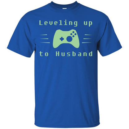 Leveling Up To Husband Gaming Family Shirt Royal