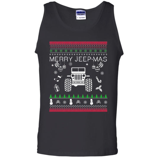 Christmas T-shirt Mery Jeep-mas Jeep Ugly Black