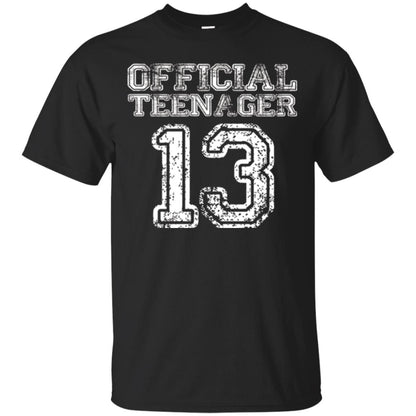 Brithday T-shirt Official Teenager T-shirt Black