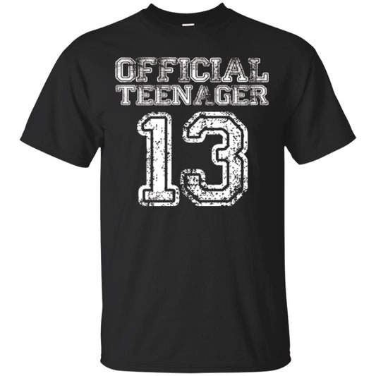 Brithday T-shirt Official Teenager T-shirt Black