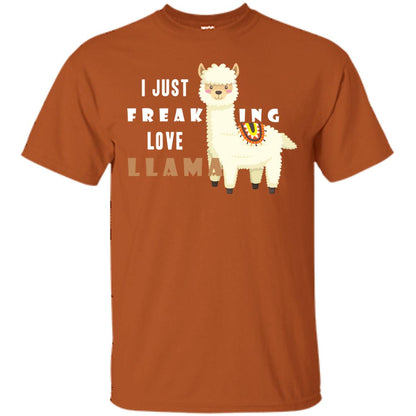 I Just Freaking Love Llama Shirt Texas Orange