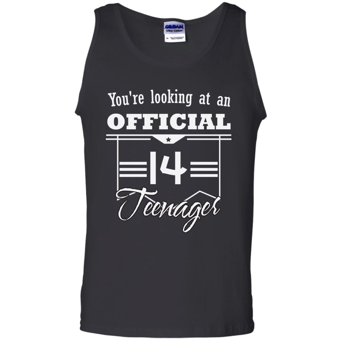 You're Looking At An Official 14 Teenager 14th Birthday Shirt Black