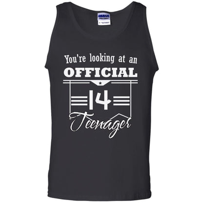 You're Looking At An Official 14 Teenager 14th Birthday Shirt Black