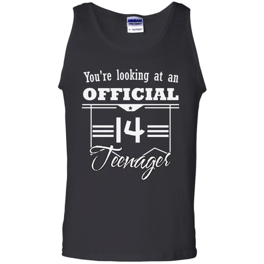You're Looking At An Official 14 Teenager 14th Birthday Shirt Black
