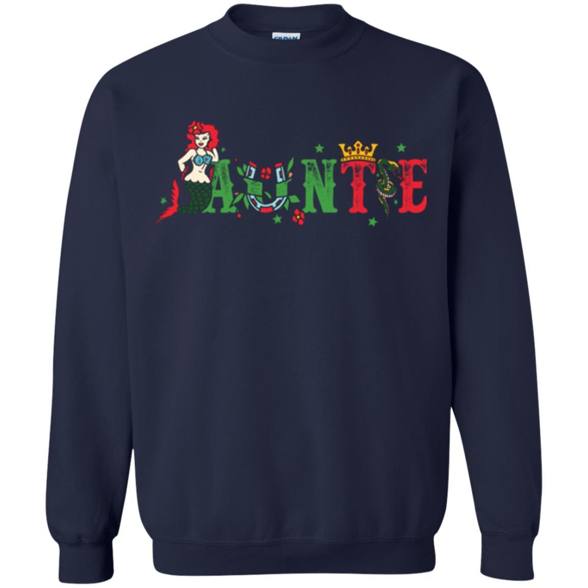Aunt T-shirt Mermaid Auntie T-shirt Navy