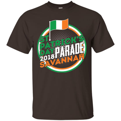 Parade Savannah 2018 Ireland Flag St. Patrick_s Day T-shirt Dark Chocolate